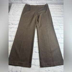 Dress Barn Brown Herringbone Wide Leg Trousers. Size 14. Work. Career.